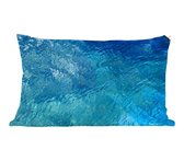 Sierkussen Mer pour intérieur - Vue de dessus d'une mer claire - 50x30 cm - Coussin intérieur rectangulaire en coton