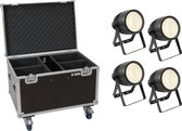 Eurolite verlichting - Spots - Verlichting - Theater - Set 4x LED COB 200 WW + Case with wheels