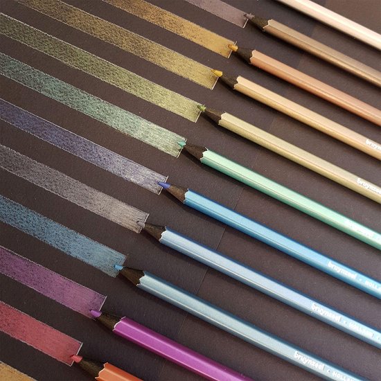 Bruynzeel - Boîte de coloriage 60 pièces avec crayons, gomme et taille-crayon - Coccinelle Super Sixties