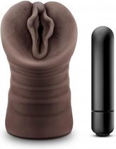 Blush - Vagina masturbator Alexis Hot Chocolate met vibratiebullet