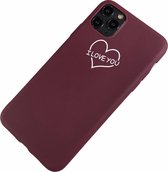 Apple iPhone 6 Plus / 6s Plus - i love you zacht hoesje Eva rood - Geschikt voor