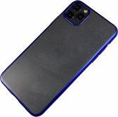 Apple iPhone 11 Pro - Silicone transparant mat hard hoesje Finn blauw - Geschikt voor