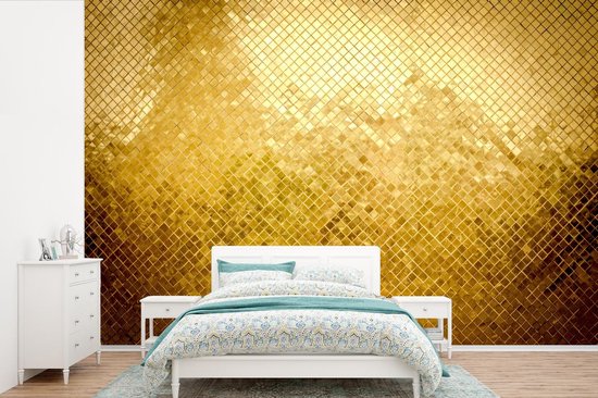 Behang - Fotobehang Gouden glitter achtergrond - Breedte 450 cm x hoogte  300 cm | bol.com