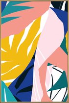 JUNIQE - Poster met kunststof lijst Botanical House -40x60 /Kleurrijk