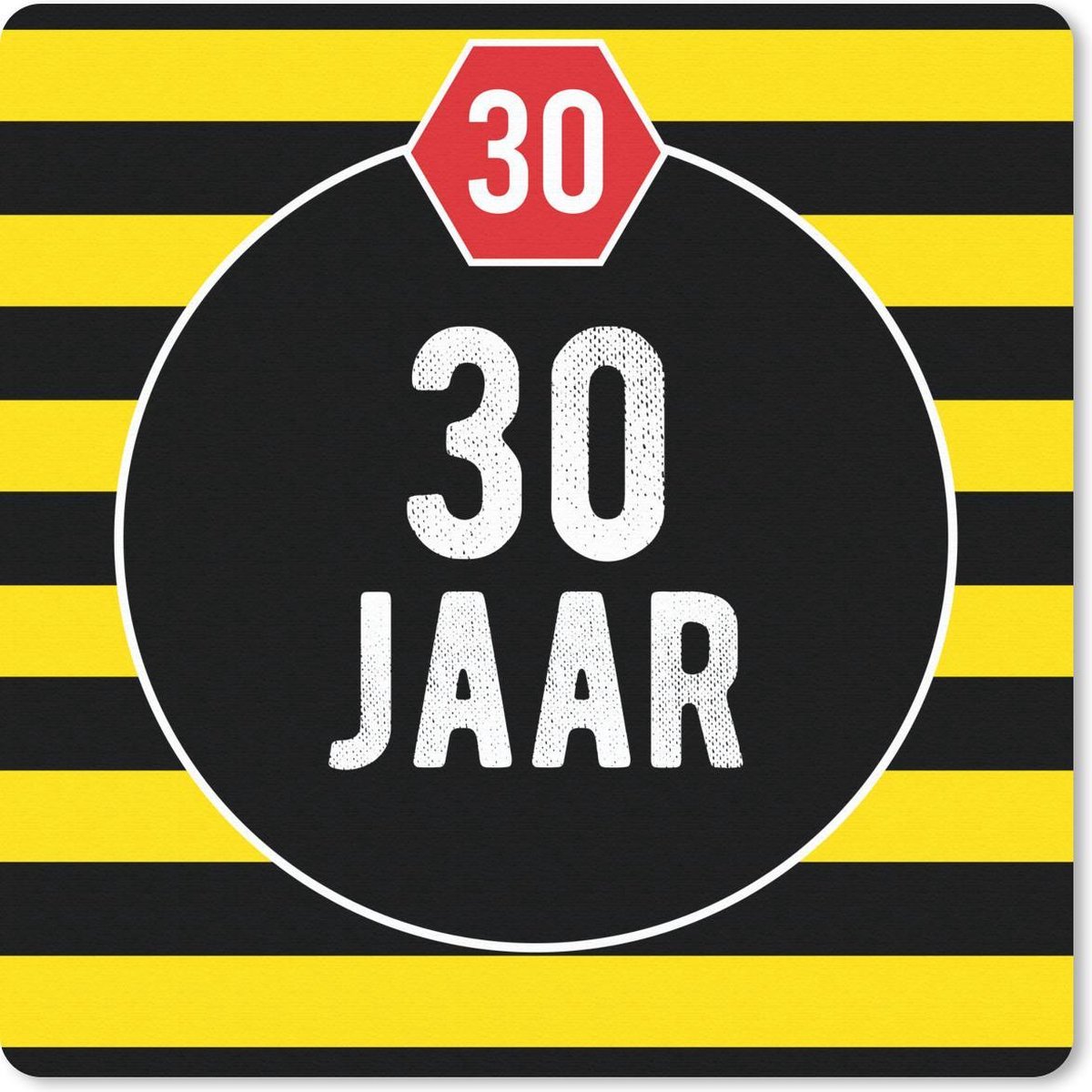 Muismat 30x30 cm - Mousepad Jubileum - 30 Jaar - Verjaardag - Muismatten