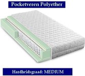 Aloe Vera - Tweepersoons Matras -POCKET Polyetherschuim SG30 7 ZONE 21 CM - Meest verkocht Gemiddeld ligcomfort - 140x220/21