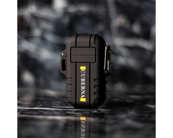 Cuberna Waterdichte Elektrische Plasma Aansteker USB oplaadbaar Zwart - Wind en Storm bestendig - Geschikt voor Kaarsen, Vuurwerk, Sigaretten en BBQ