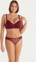 Promise - Sandalo Lingerie Set (voorgevormde bh + slip) - maat 70F - Rood - Dames