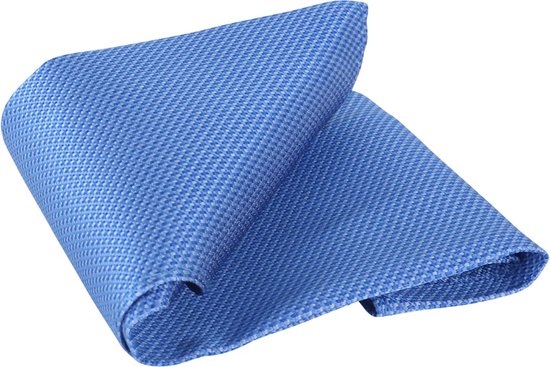 Pochet Blauw - Suitable - Pochette – Heren - Unisex - 25x25 cm - Zijde | Geschenkverpakking