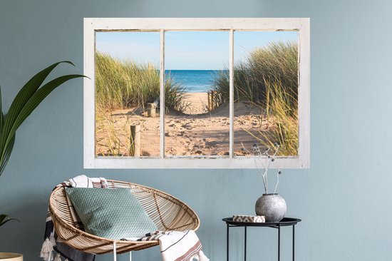 Stickers Stickers muraux - Transparent - Plage - Mer - 90x60 cm - Film adhésif