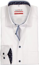 MARVELIS modern fit overhemd - wit (contrast) - Strijkvrij - Boordmaat: 42