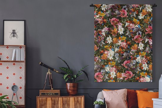 Tapisserie - Tapisserie - Fleurs - Papillon - Design - Art - Abstrait - Peinture - Maîtres anciens - 120x160 cm - Tapisserie