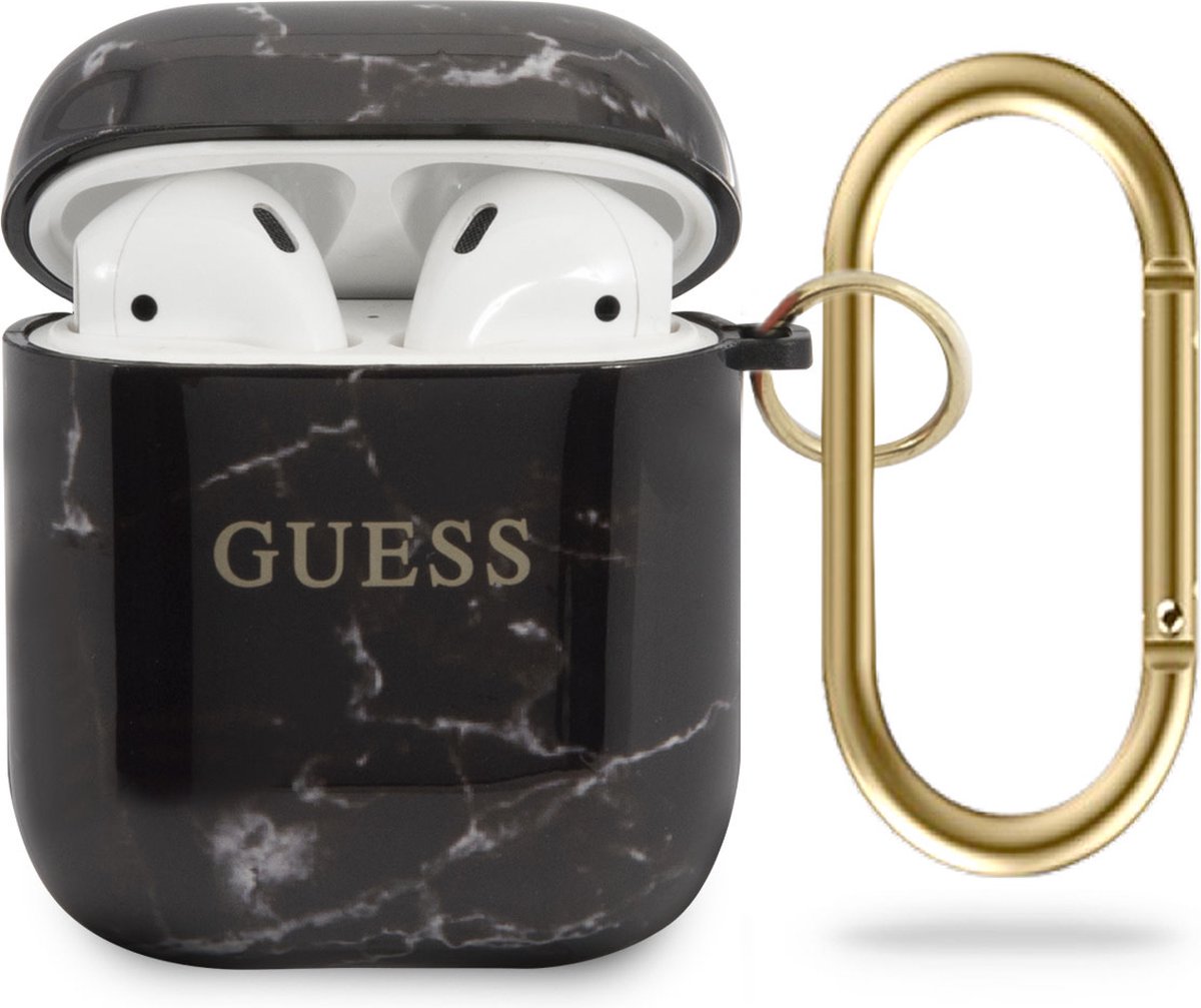 Guess Airpods - Airpods 2 Case - Zwart - Marble