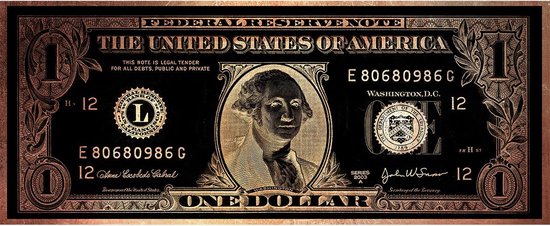Dollar II – 200cm x 92cm - Fotokunst op PlexiglasⓇ incl. certificaat & garantie.