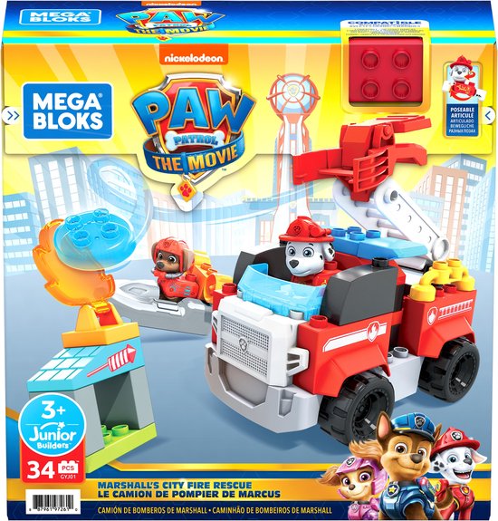 Mega Bloks Paw Patrol Marshall's City Brandweerset - 33 bouwstenen