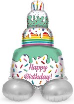 Folat - Folieballon 'Happy Birthday!' Cake Time - 72 cm - lucht