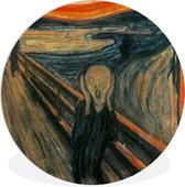 WallCircle - Wandcirkel ⌀ 140 - De schreeuw - Edvard Munch - Ronde schilderijen woonkamer - Wandbord rond - Muurdecoratie cirkel - Kamer decoratie binnen - Wanddecoratie muurcirkel - Woonaccessoires