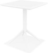 Alterego Witte vierkante opvouwbare terrastafel 'FOLY' - 60x60 cm