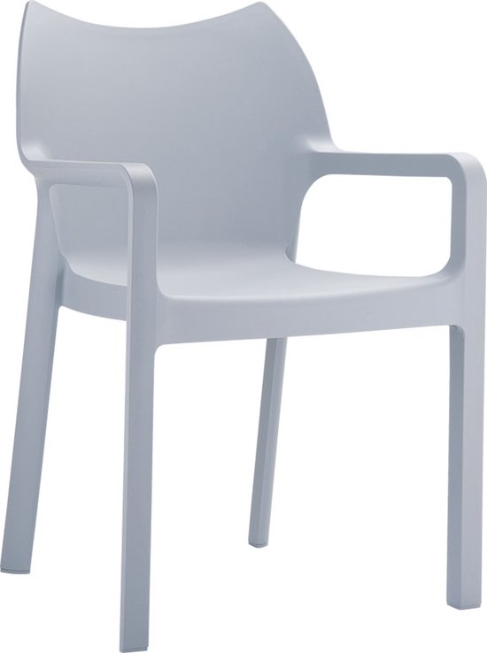 Chaise de patio Alterego Design 'VIVA' en plastique gris clair