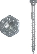 Wovar Dubbele kop schroeven Verzinkt M8 x 80 mm Zeskant en Torx in 1 - Per 10 Stuks