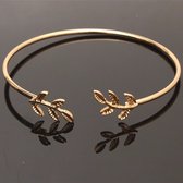 Bangle armband leafs - Goud