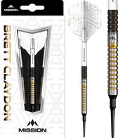 Mission Brett Claydon Black and Gold 90%  - Soft Tip - Dartpijlen