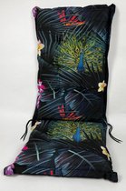 Madison Tuinstoelkussen hoge rug 50x123 cm Flora blue