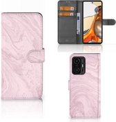 GSM Hoesje Xiaomi 11T | 11T Pro Flip Case Marble Pink