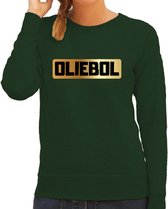 Oliebol foute jaarwisseling trui - groen - dames - jaarwisseling sweaters / Oud en Nieuw outfit S