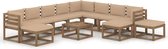 Decoways - 12-delige Loungeset met beige kussens