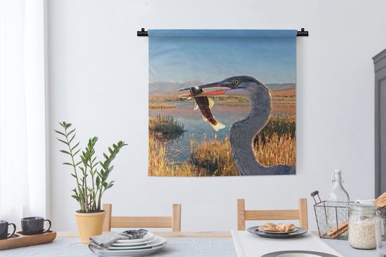 Tapisserie - Tapisserie - Oiseau - Vogel - Water - Automne - 90x90 cm - Tapisserie