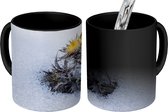 Magische Mok - Foto op Warmte Mok - Bloem - Sneeuw - Winter - 350 ML