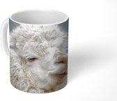 Mok - Koffiemok - Alpaca - Wol - Wit - Mokken - 350 ML - Beker - Koffiemokken - Theemok