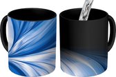 Magische Mok - Foto op Warmte Mok - Abstract blauwe en fractal achtergrond - 350 ML