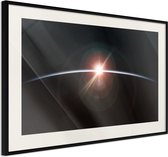Ingelijste Poster - Glimmer, Zwarte lijst met passe-partout