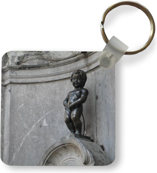 Porte-clés - Mannekn pis à Bruxelles - Plastique - Rond