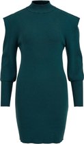 Vila Jurk Visygga L/s Knit Dress/1 14072663 Deep Teal Dames Maat - XL