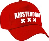Casquette / casquette Amsterdam rouge pour femme et homme - Casquette de baseball Amsterdam Cities