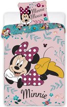 Disney Minnie Mouse Garden Flowers - Dekbedovertrek - Eenpersoons - 140 x 200 - 100% katoen
