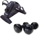 Tunturi - Fitness Set - Cardio Mini Bike - Stoelfiets & 2 x 5 kg Gewichten