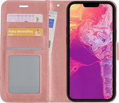 iPhone 13 Pro Hoesje Bookcase Kunstleer - iPhone 13 Pro Hoes Flip Case Book Cover - Rose Goud