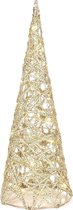 Countryfield LED kegel kerstboom lamp - goud - metaal- H40 cm