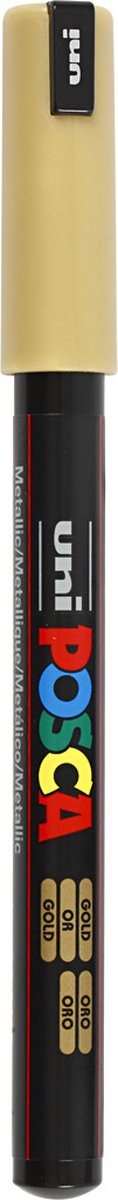 Krijtstift – Fineliner – Universele Marker – 25 Goud – Uni Posca Marker – PC-1MR – 0,7mm – 1 stuk
