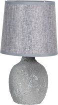 Tafellamp Ø 15*26 cm E14/max 1*40W Grijs Keramiek Rond Bureaulamp Nachtlampje