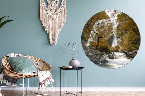 WallCircle - Wall Circle - Wall Circle - Célèbre Cascade Naturelle du Parc National de Klong Lan - Aluminium - Dibond - 120x120 cm - Intérieur et Extérieur XXL