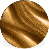 WallCircle - Wandcirkel - Muurcirkel - Gouden verf - Aluminium - Dibond - ⌀ 120 cm - Binnen en Buiten XXL