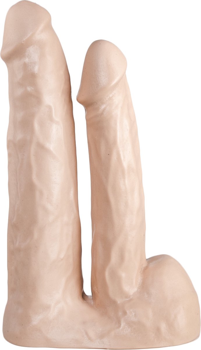 Goedkoopste 515 line - Dubbele Dildo - Lengtes 20.5 en 15 cm - Beige-roze