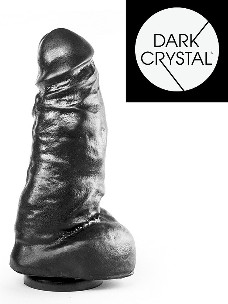 Goedkoopste Dark Crystal XXL Dildo met zuignap 25,5 x 7,5 cm - zwart