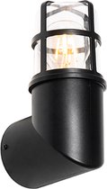 QAZQA kiki - Moderne Wandlamp voor buiten - 1 lichts - D 121 mm - Zwart - Buitenverlichting