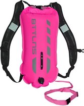 BTTLNS zwemboei - veilig openwater zwemmen - drybag rugtas - reddingsboei - dubbel gelaagd nylon - 28 liter - Kronos 1.0 - roze
